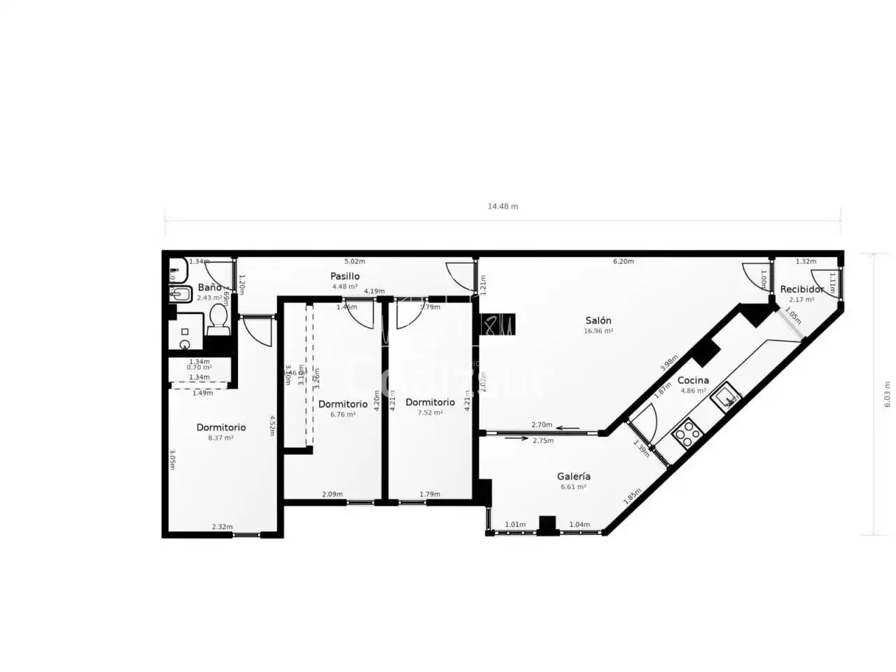 Piso en venta en Cádiz con Aire acondicionado y Amueblado