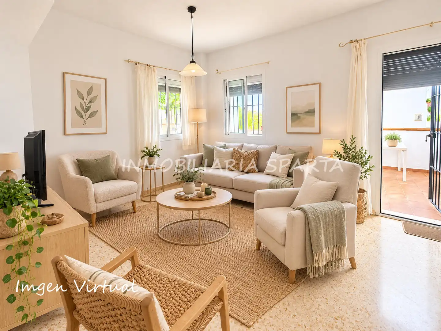 Sala de estar de Casa adosada en venta en Alcalá del Río, Sevilla