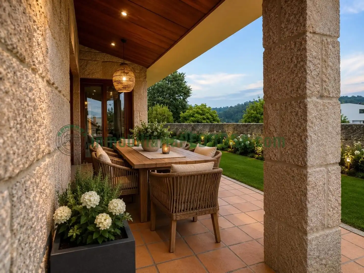 Terraza de Casa o chalet en venta en Pontevedra Capital  con Calefacción, Jardín privado y Terraza