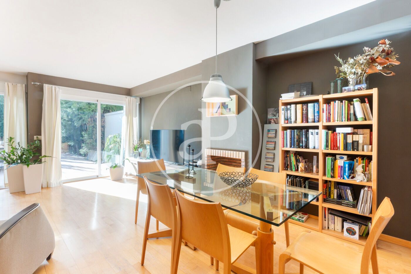 Menjador de Casa adosada en venda en Godella amb Calefacció, Jardí privat i Terrassa