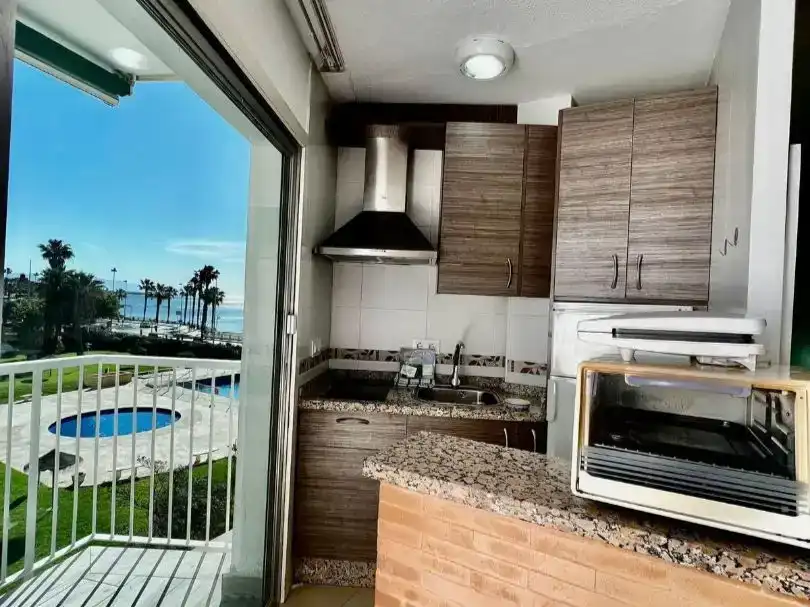Kitchen of Flat for rent in Benalmádena  with Air Conditioner, Swimming Pool and Furnished