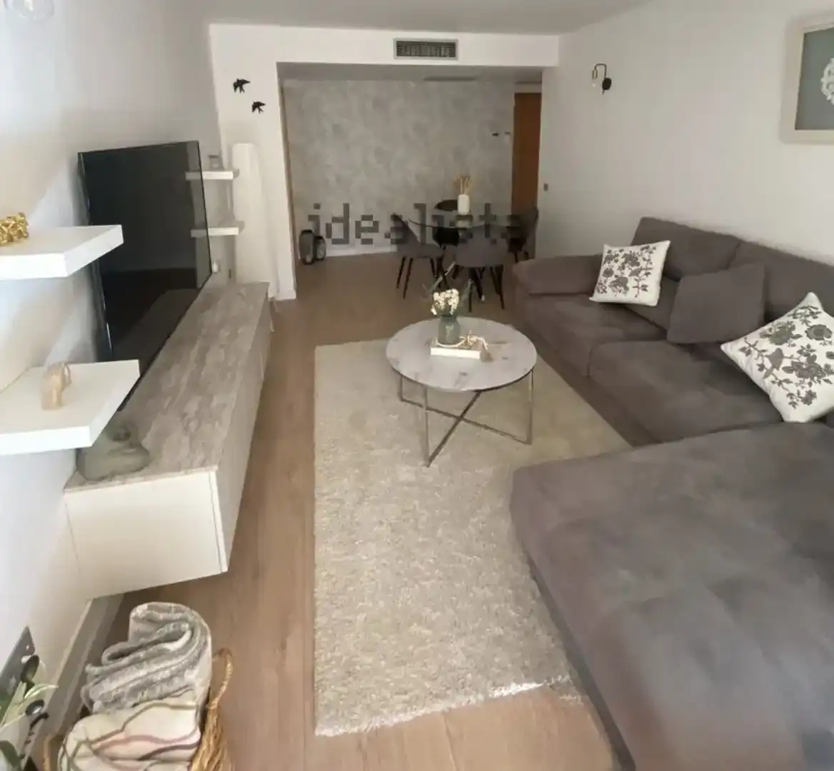 Living room of Flat for sale in  Palma de Mallorca  with Air Conditioner, Private garden and Parquet flooring