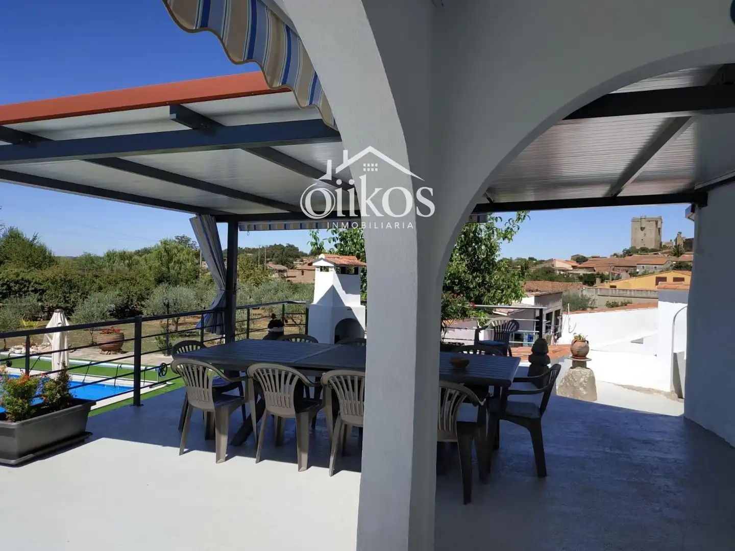 Terrace of Houses for sale in San Felices de los Gallegos  with Heating, Parquet flooring and Swimming Pool