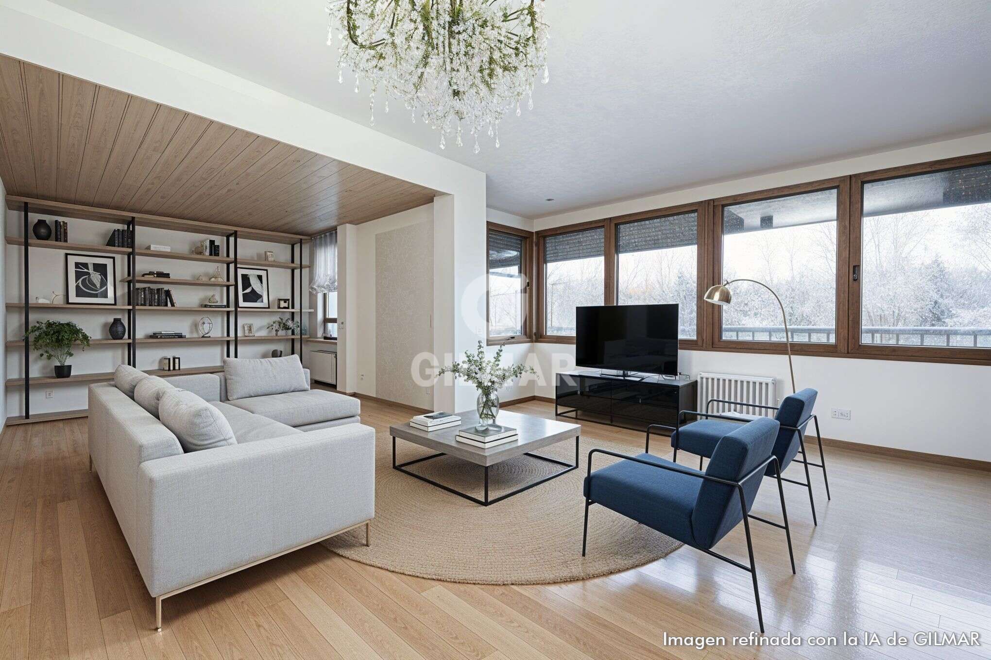 Sala de estar de Piso en venta en  Madrid Capital con Calefacción, Jardín privado y Trastero