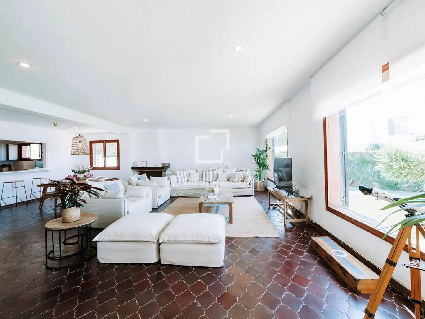 Sala de estar de Casa o chalet de alquiler en Lloret de Mar con Aire acondicionado, Calefacción y Jardín privado
