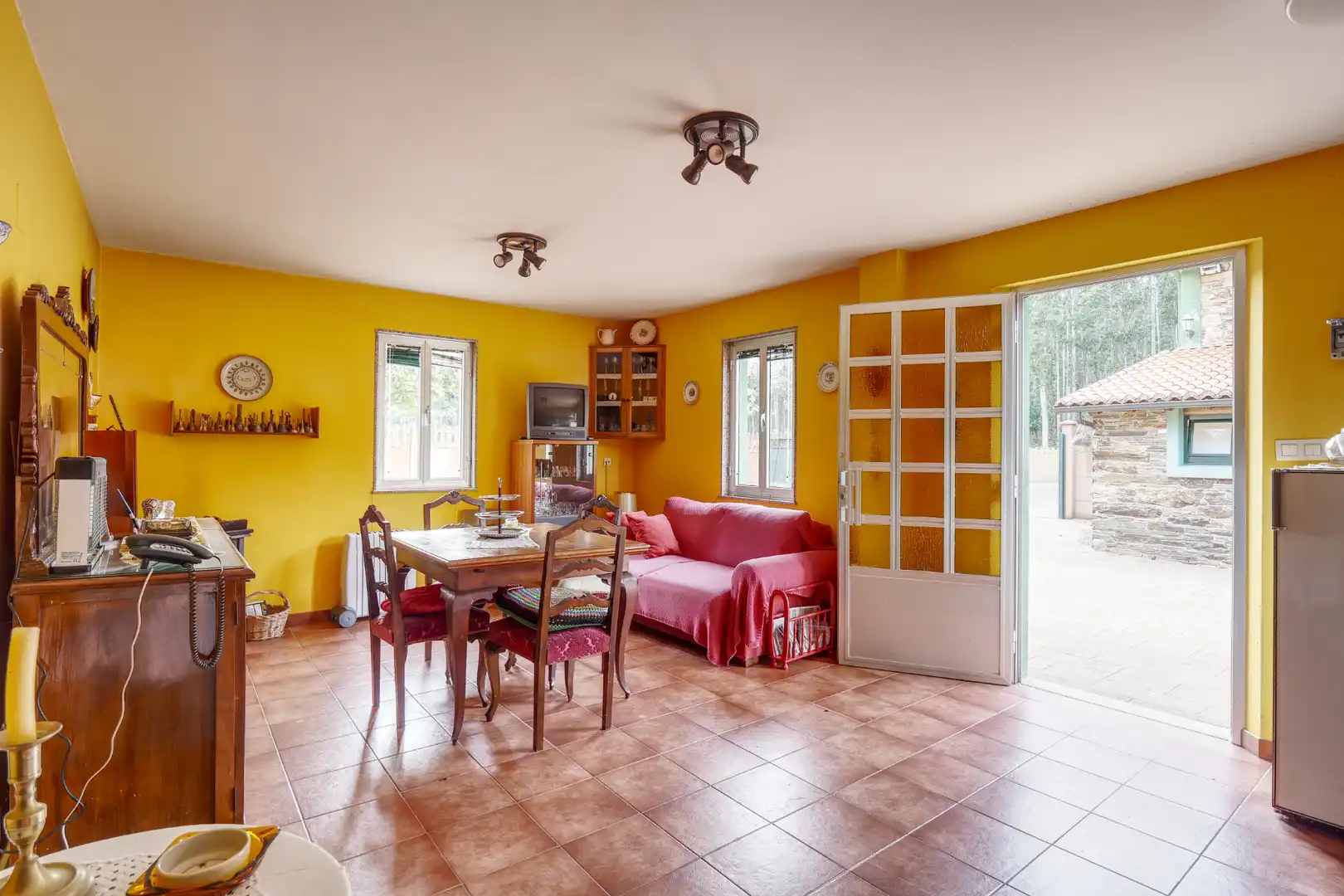 Comedor de Finca rústica en venta en Valdoviño con Calefacción, Jardín privado y Parquet