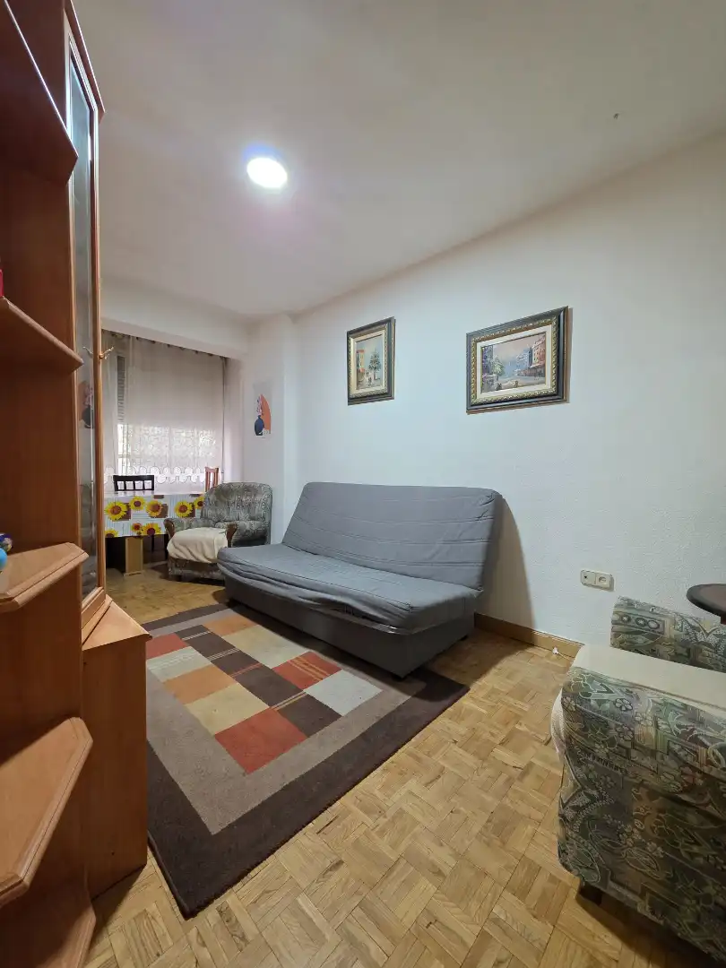Living room of Flat for rent in Madrid  with Air Conditioner, Heating and Parquet flooring