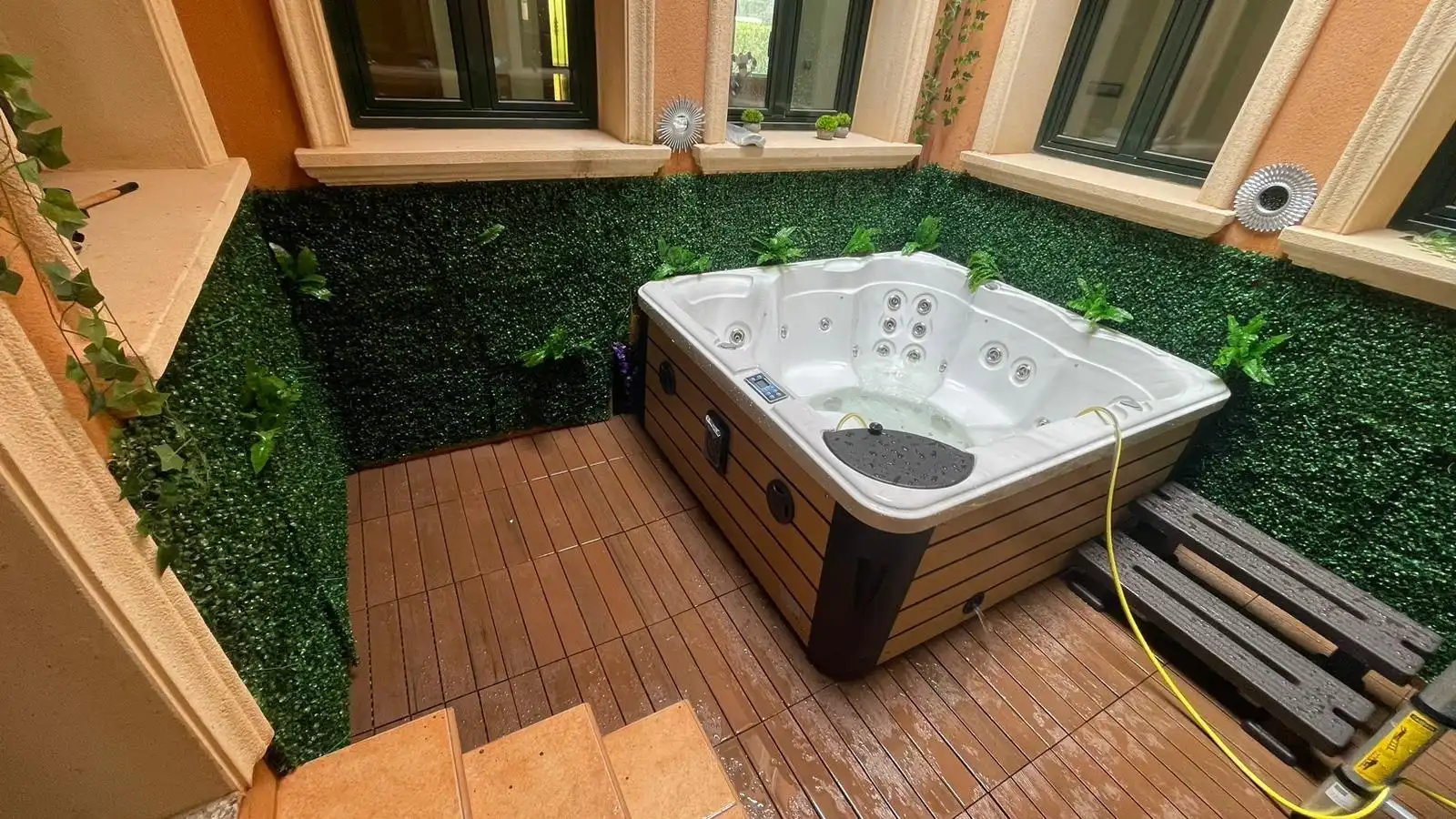 Terrasse von Haus oder Chalet zur Miete in Elche / Elx mit Klimaanlage, Heizung und Privatgarten