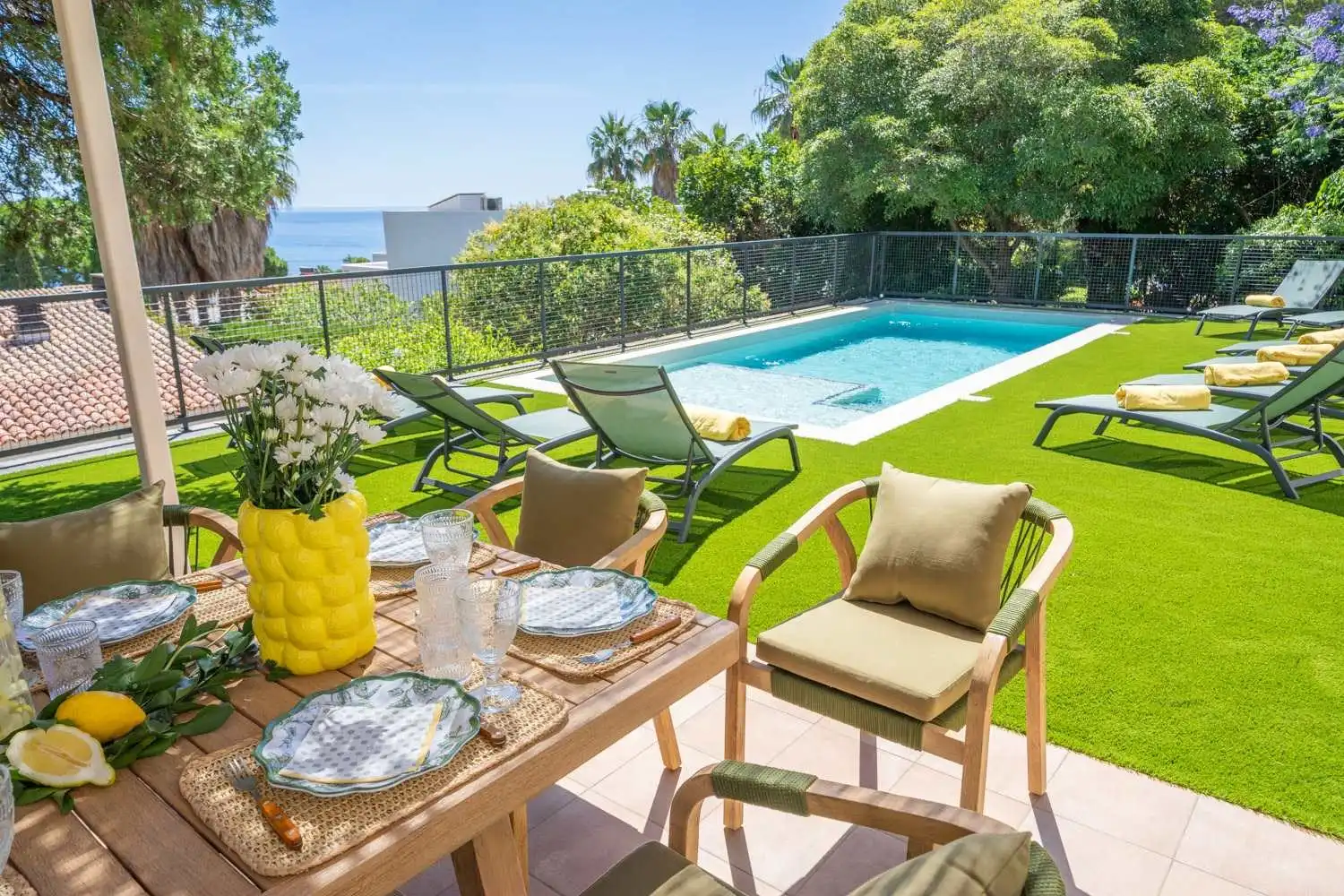 Terraza de Casa o chalet de alquiler en Blanes con Aire acondicionado, Calefacción y Jardín privado