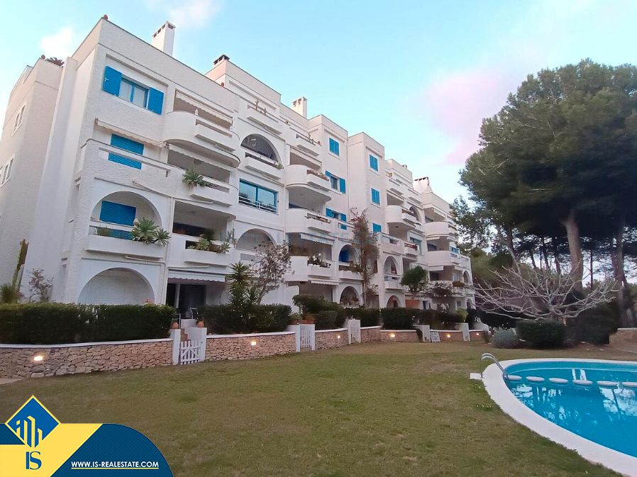 Exterior view of Flat for sale in Santa Eulària des Riu  with Terrace, Furnished and Community pool
