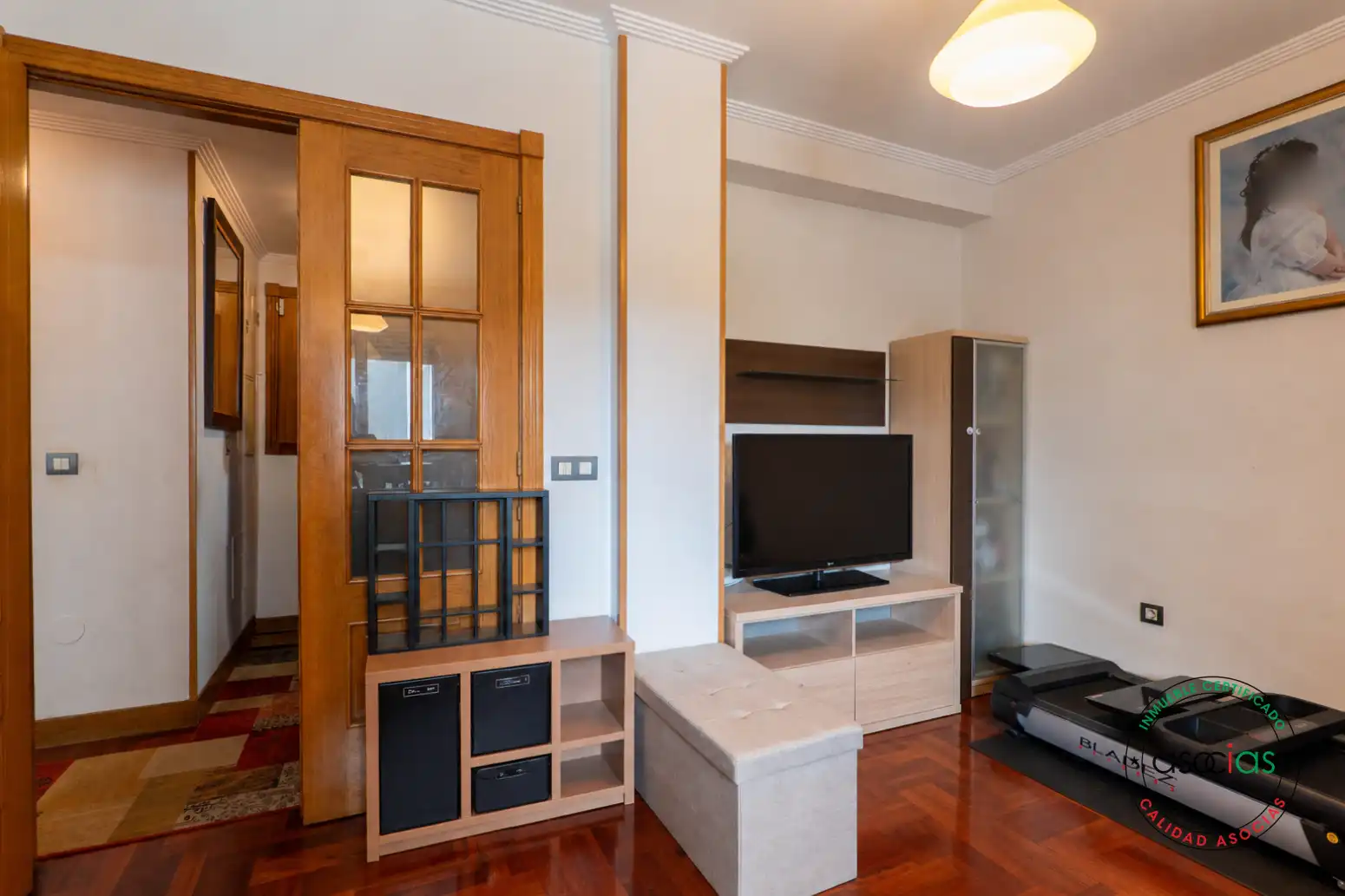 Sala de estar de Piso en venta en Gijón  con Calefacción, Parquet y Terraza