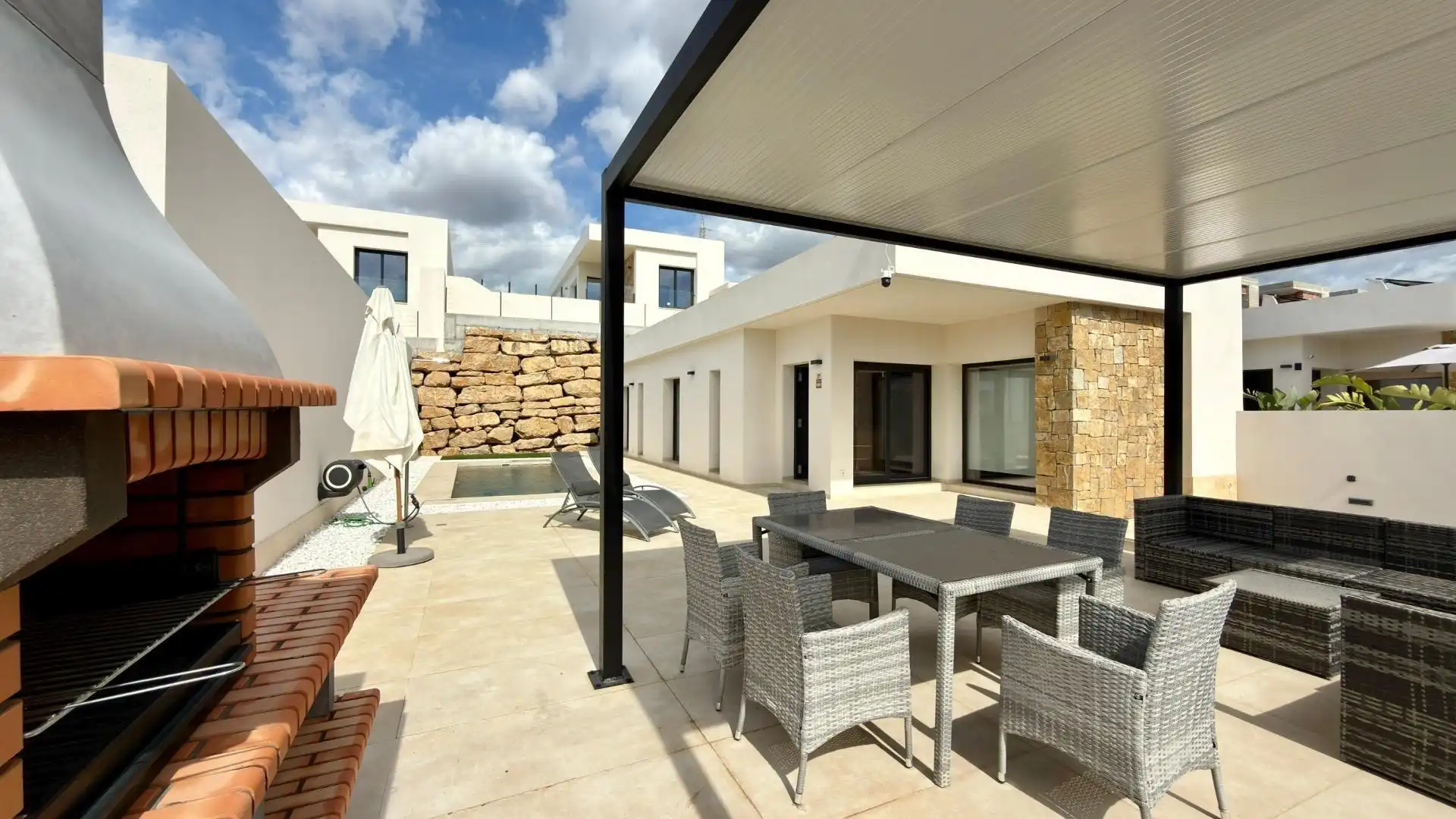 Terrace of Houses for rent in Finestrat  with Air Conditioner, Heating and Private garden