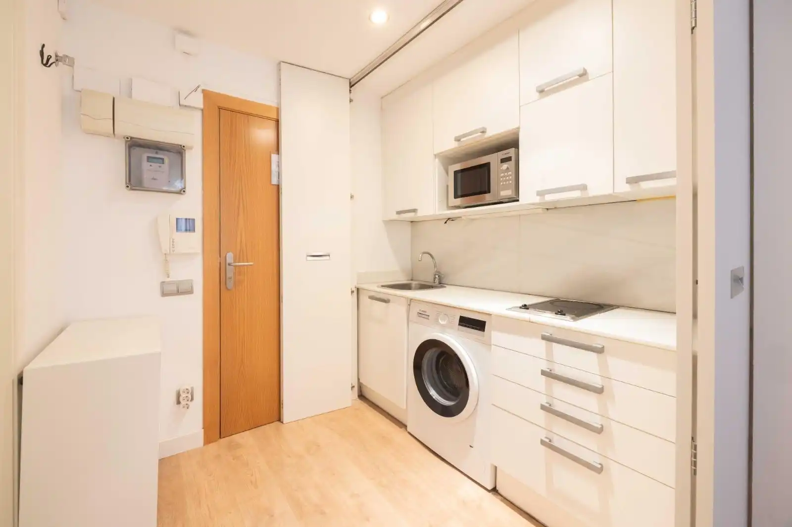 Cocina de Piso de alquiler en Barcelona con Aire acondicionado, Calefacción y Parquet