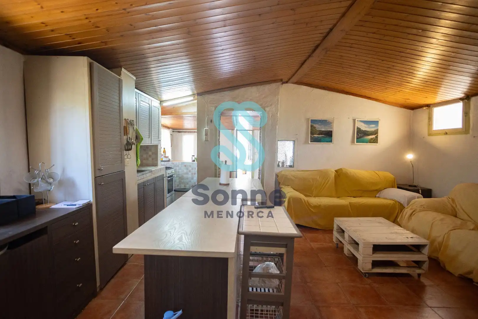 Cuina de Casa o xalet en venda en Ferreries amb Jardí privat, Terrassa i Piscina