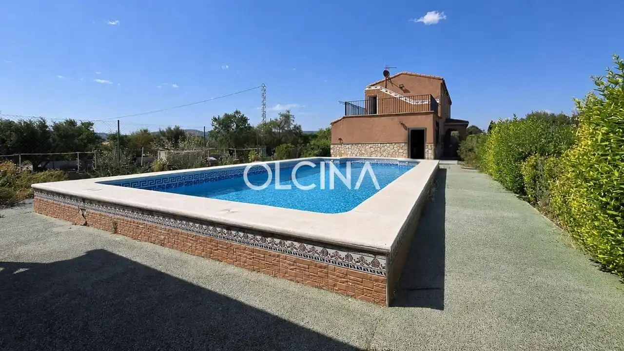 Swimming pool of Houses for sale in Banyeres de Mariola  with Heating, Private garden and Terrace