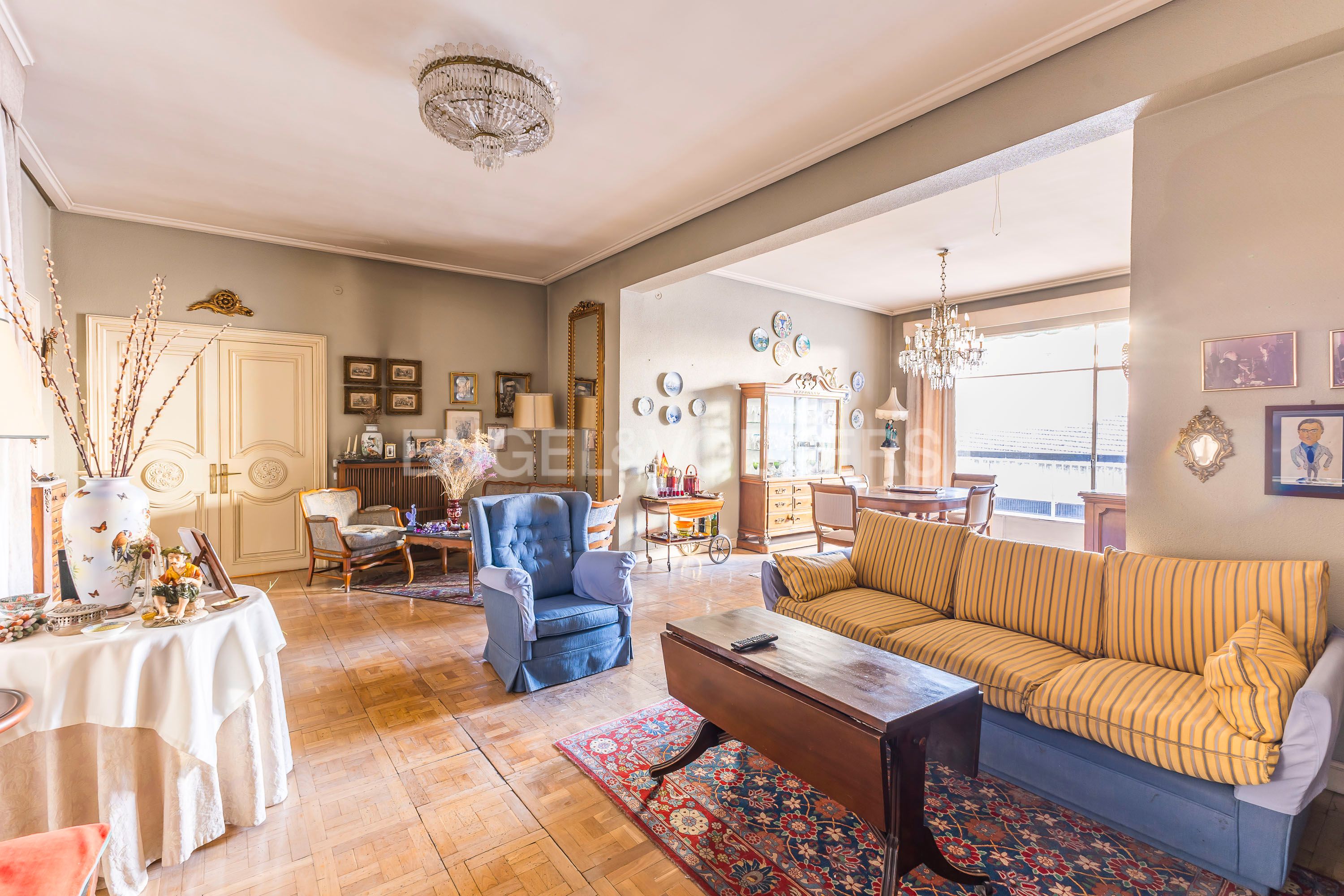 Living room of Apartment for sale in  Madrid Capital  with Air Conditioner, Heating and Terrace