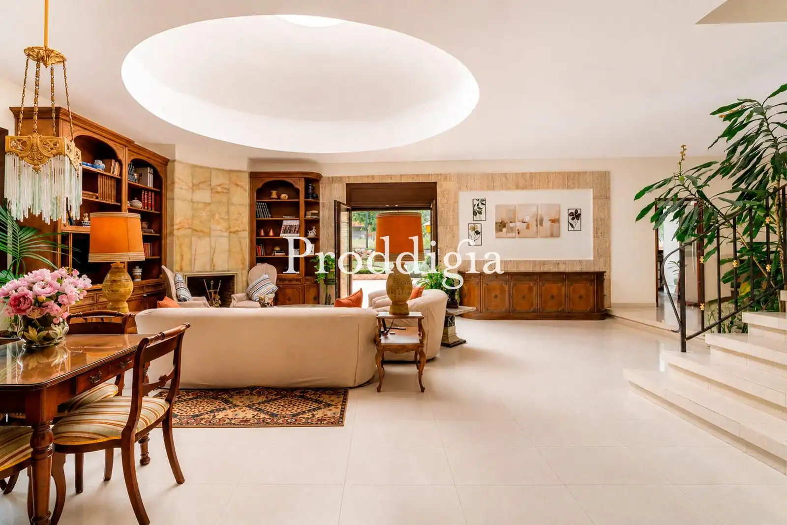 Living room of Houses for rent in Sant Cugat del Vallès  with Air Conditioner, Heating and Terrace