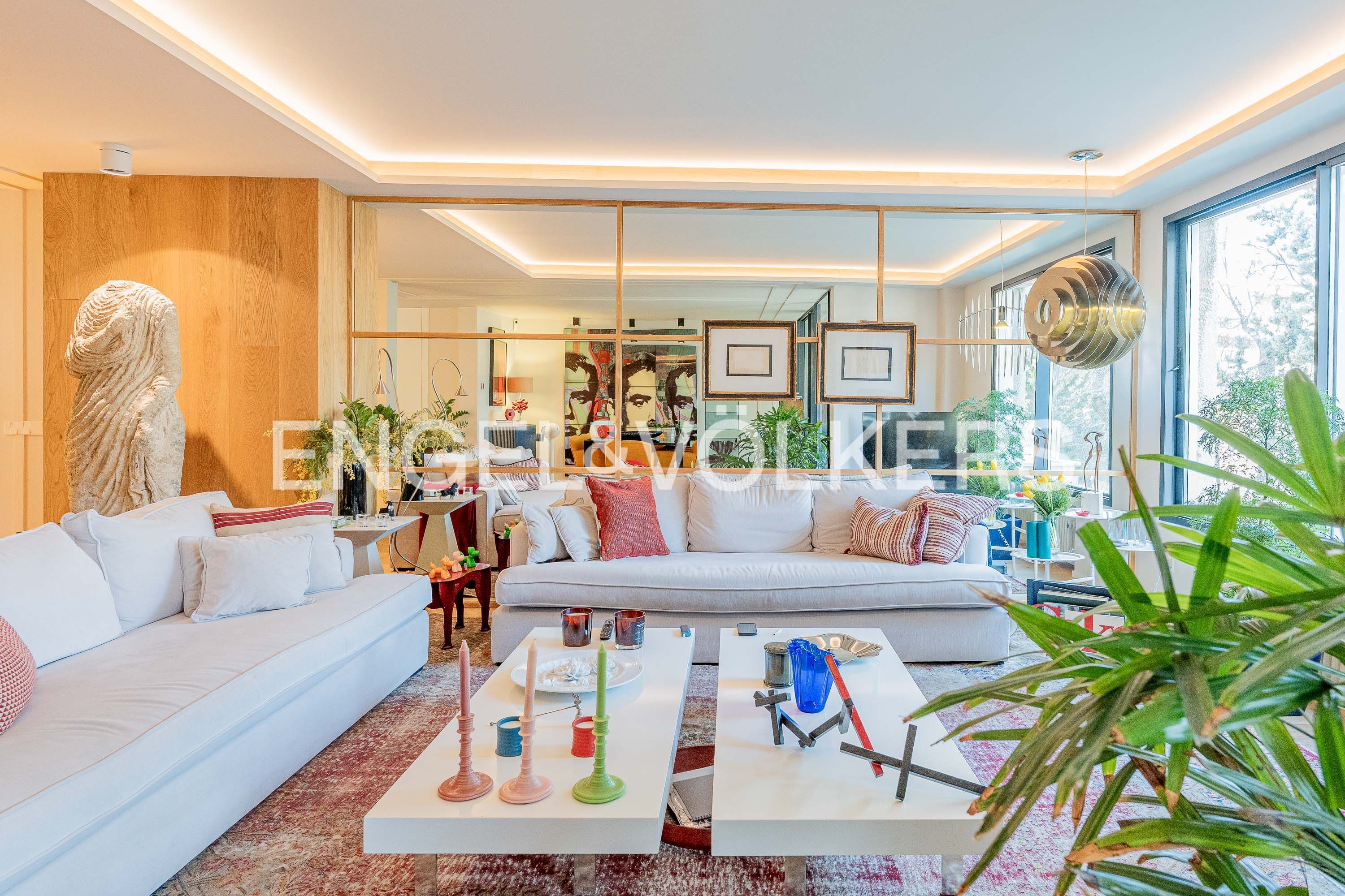 Living room of Flat for sale in  Madrid Capital  with Air Conditioner, Heating and Private garden
