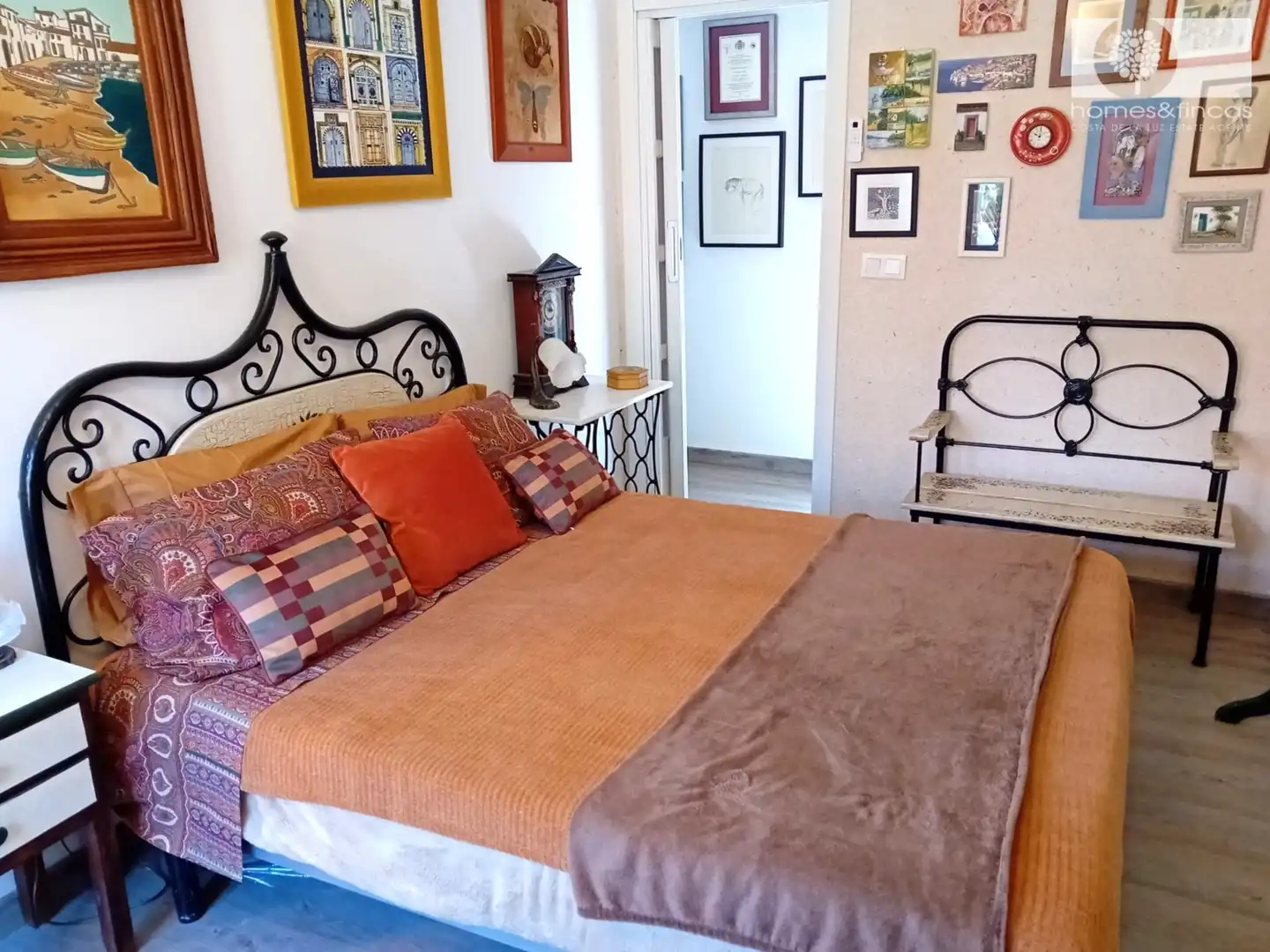 Schlafzimmer von Wohnung zum Verkauf in Ayamonte mit Klimaanlage, Privatgarten und Möbliert