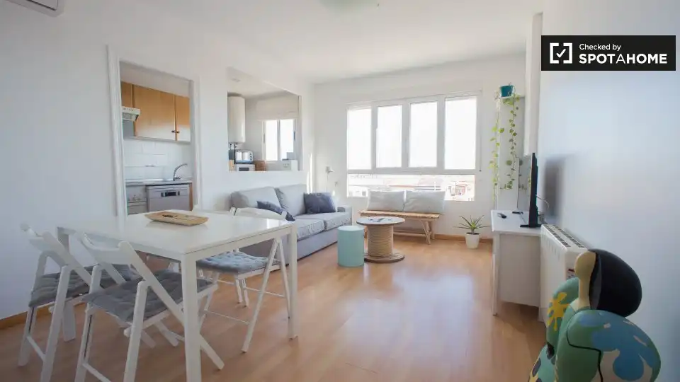 Living room of Flat for rent in Valencia  with Air Conditioner, Heating and Furnished