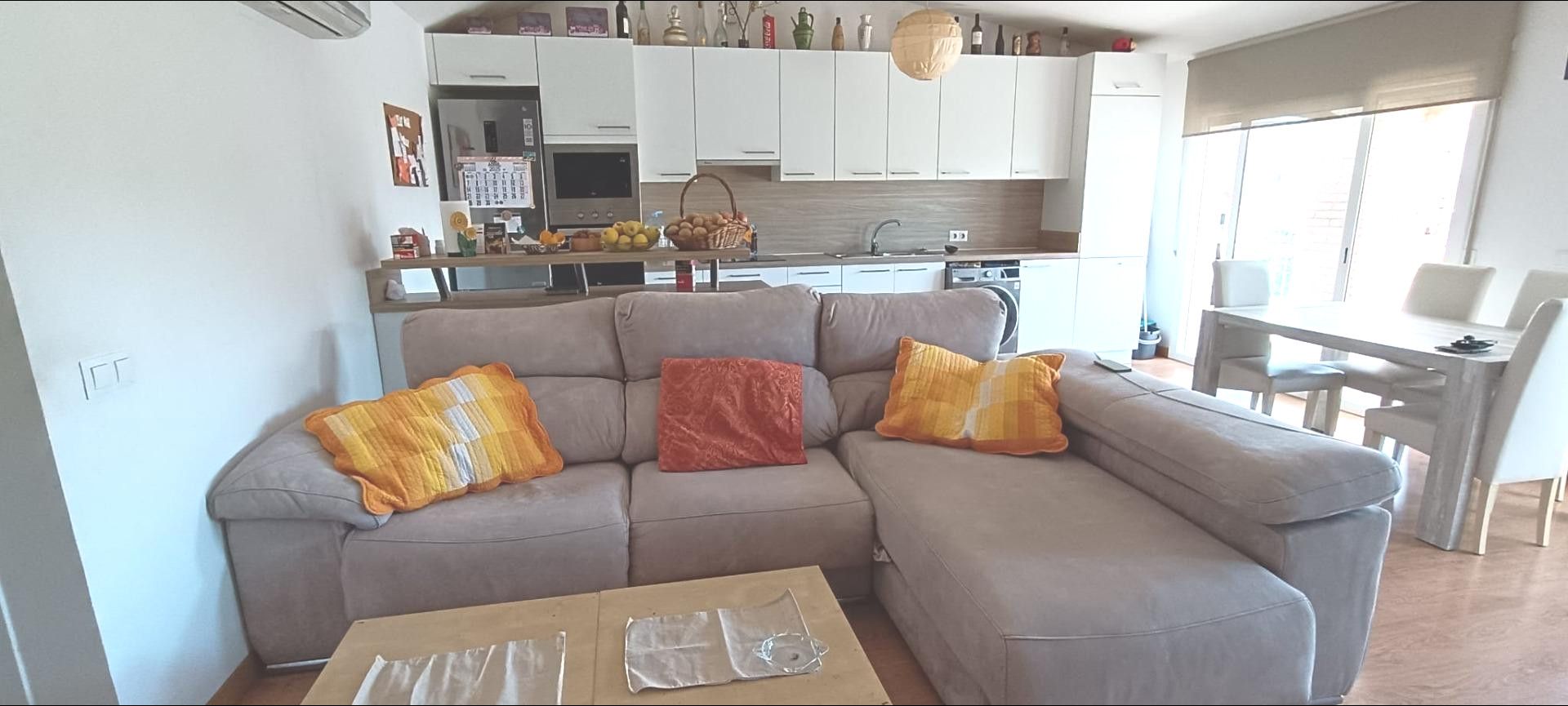 Living room of Flat for sale in Calafell  with Heating, Private garden and Parquet flooring
