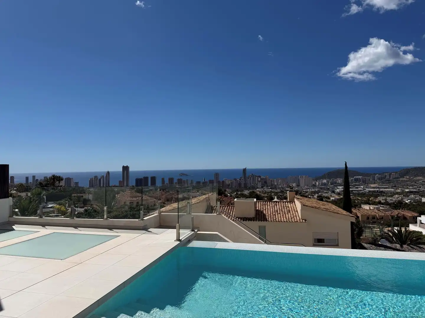 Piscina de Casa o chalet de alquiler en Finestrat con Aire acondicionado, Calefacción y Terraza