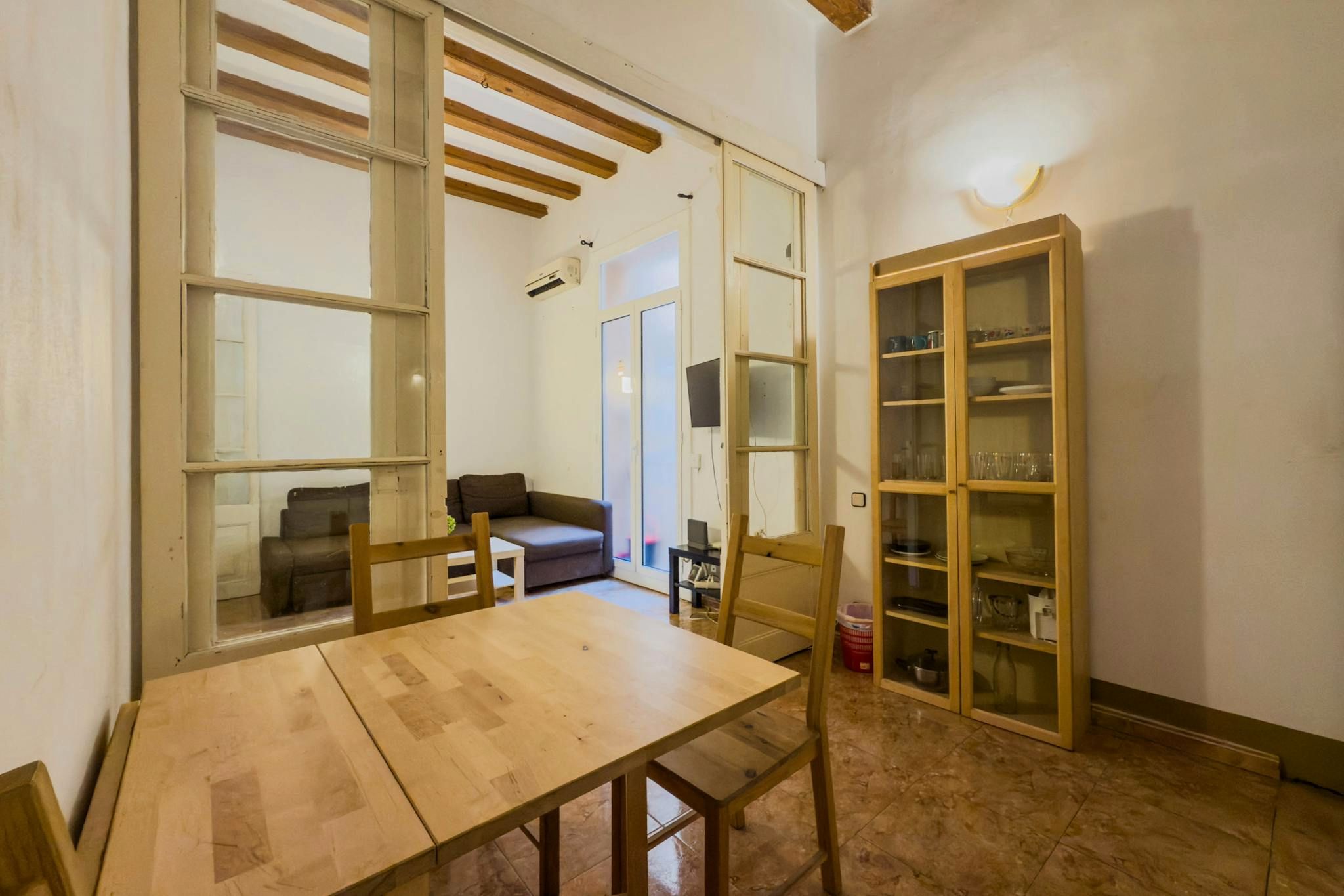 Living room of Flat to rent in  Barcelona Capital  with Air Conditioner, Furnished and Washing machine