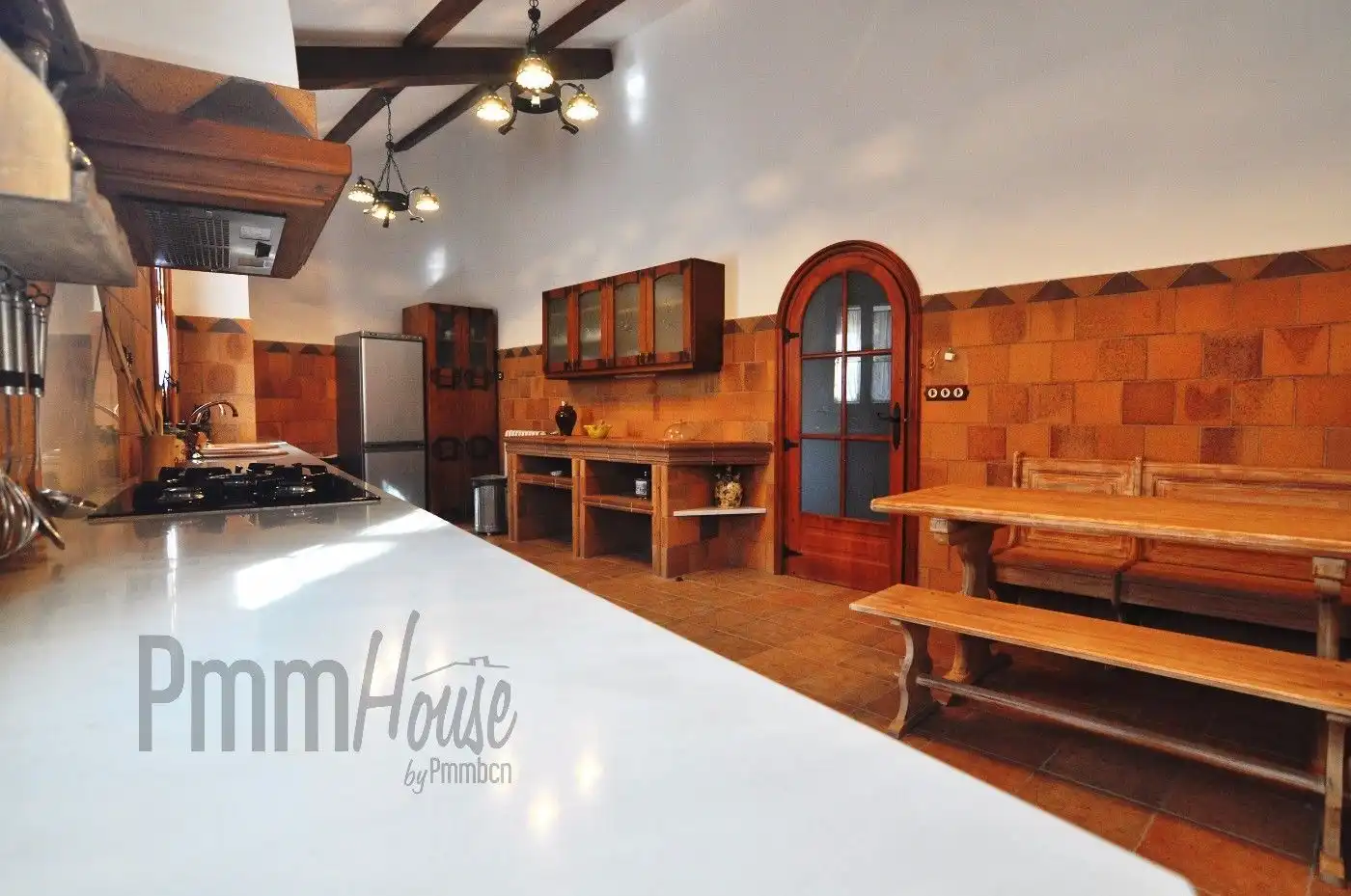 Cocina de Finca rústica en venta en Calonge de Segarra con Terraza, Trastero y Piscina