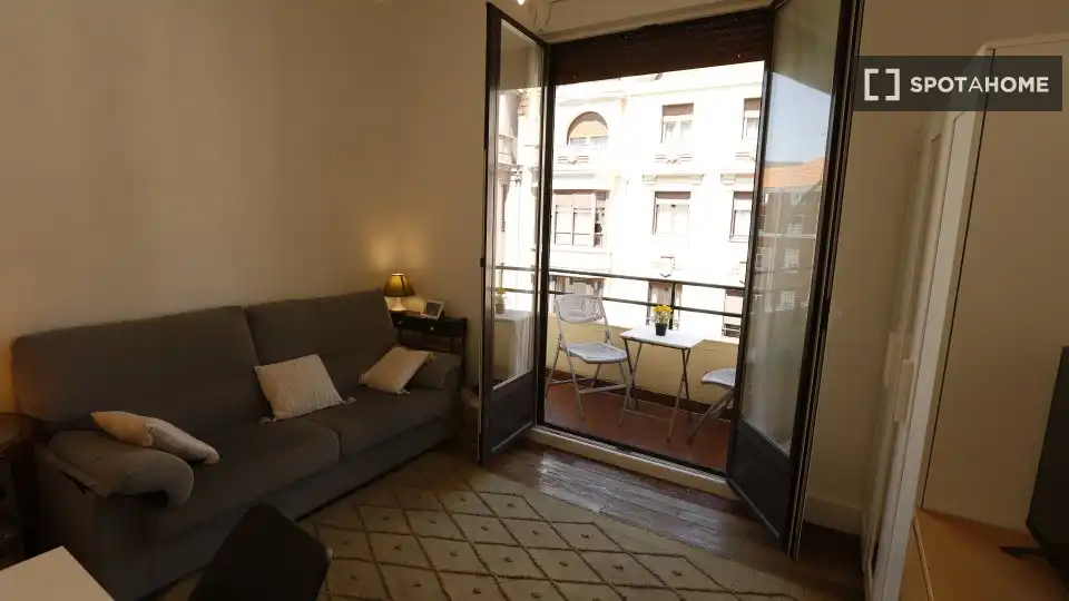 Living room of Flat for share in Bilbao   with Air Conditioner, Heating and Terrace
