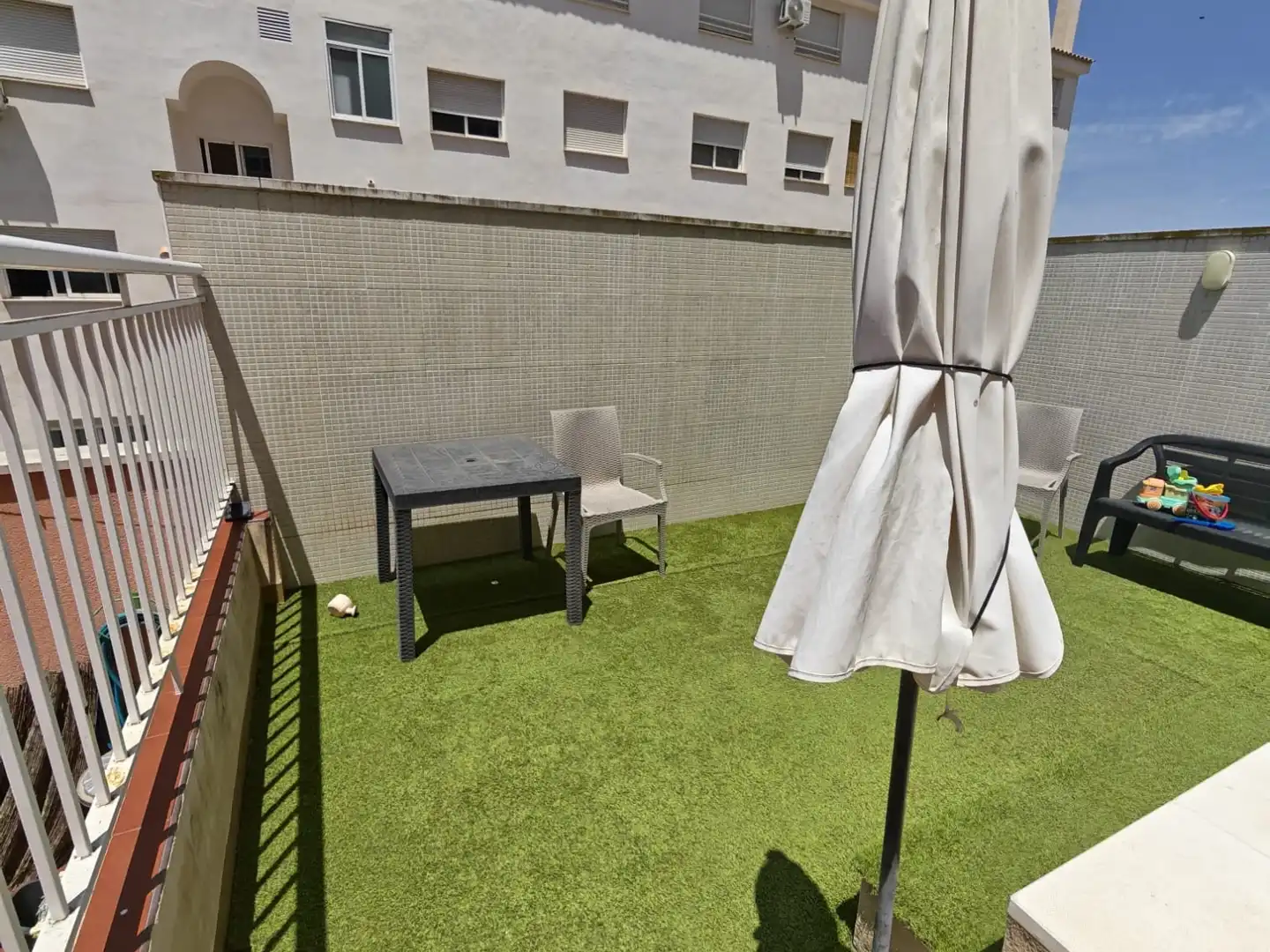 Terraza de Piso de alquiler en Murcia con Aire acondicionado, Calefacción y Lavadora