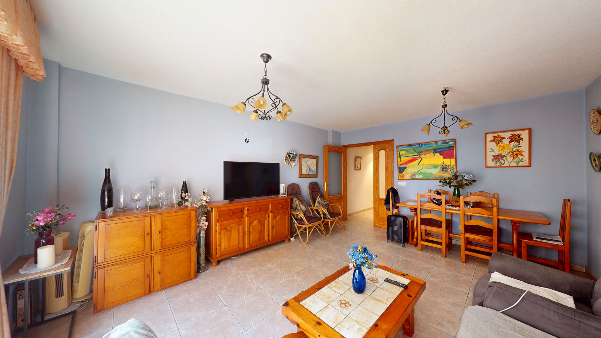 Living room of Flat for sale in El Campello  with Air Conditioner, Storage room and Furnished