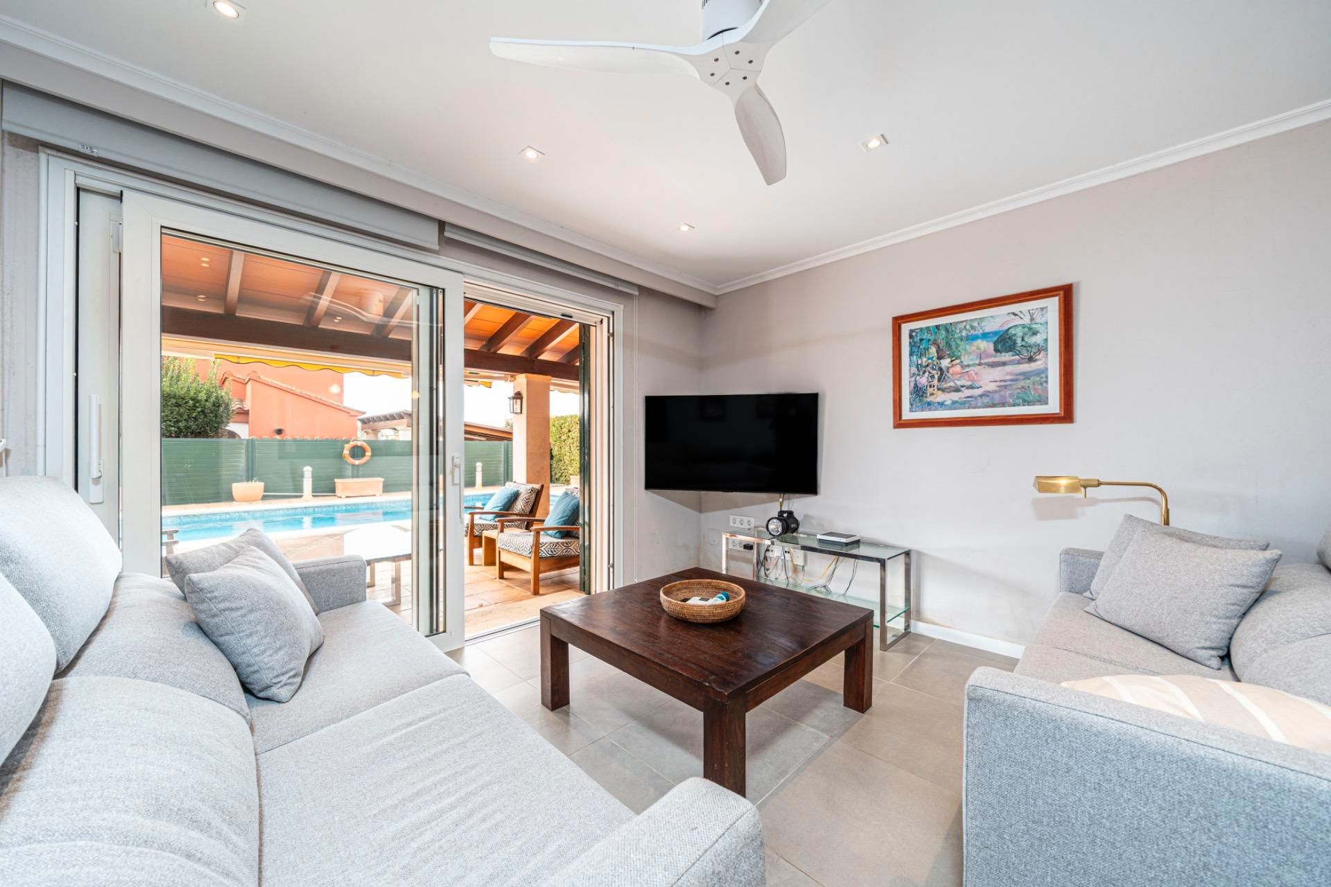 Wohnzimmer von Haus oder Chalet zum Verkauf in Campos mit Klimaanlage, Heizung und Privatgarten