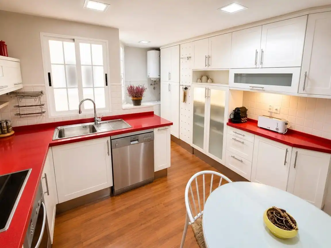 Küche von Wohnung zur Miete in Alicante / Alacant mit Parkett und Möbliert