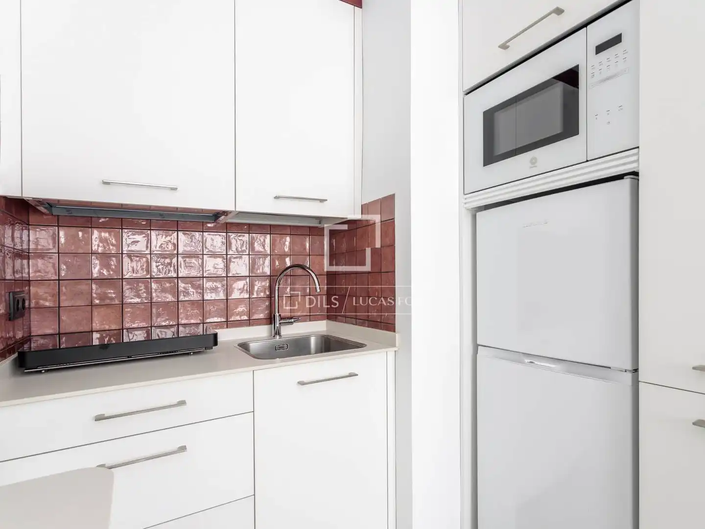 Cuina de Loft de lloguer en Madrid amb Aire condicionat, Calefacció i Moblat