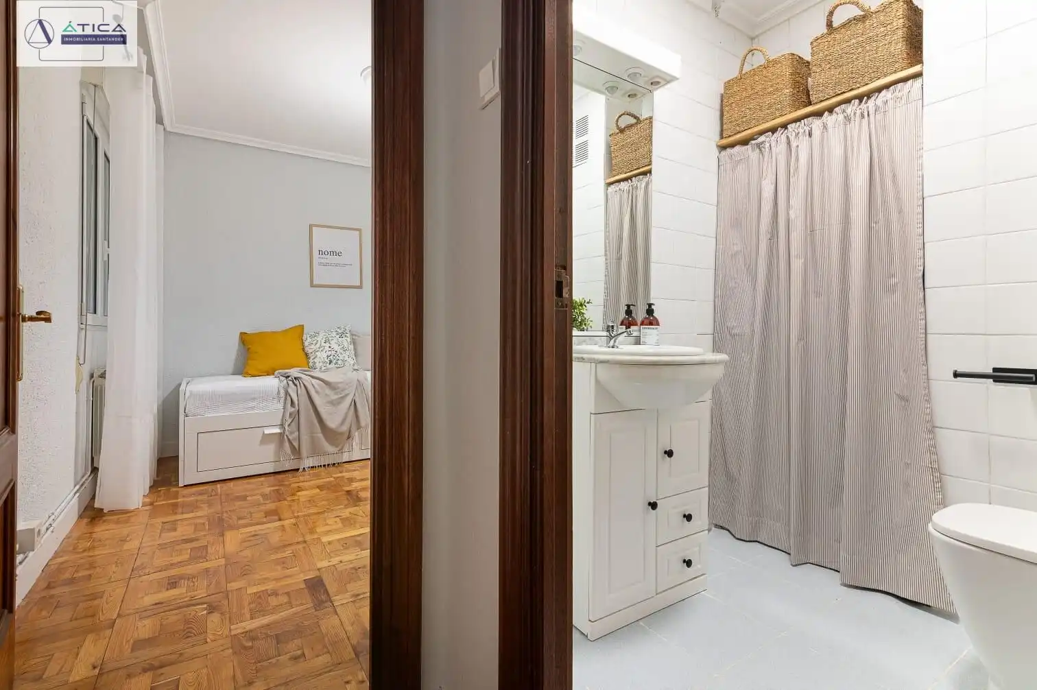 Bathroom of Flat for rent in Santander  with Heating and Furnished