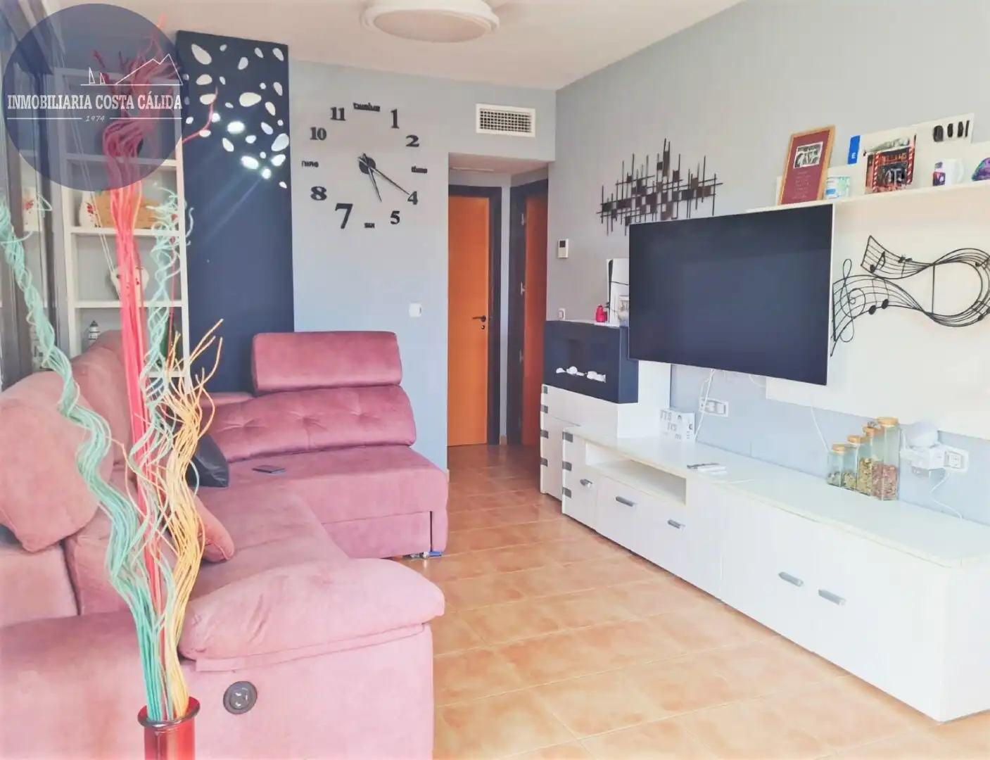 Sala de estar de Apartamento en venta en Águilas con Aire acondicionado, Calefacción y Terraza