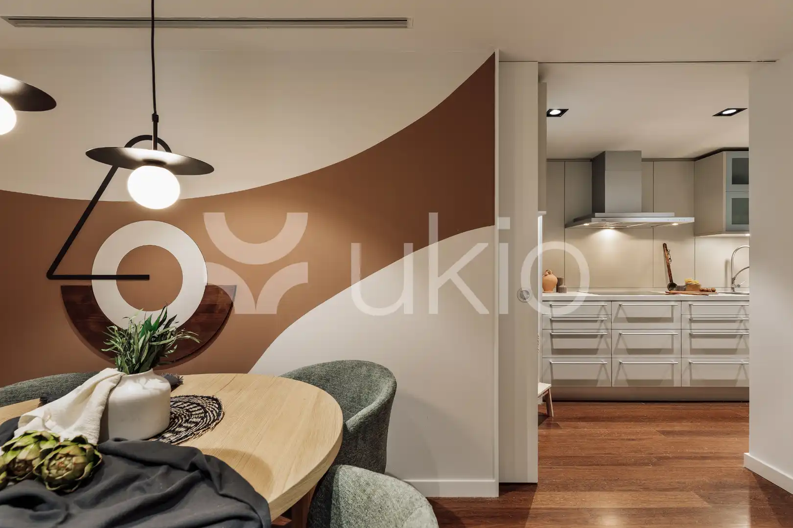 Cocina de Apartamento de alquiler en Barcelona con Aire acondicionado, Calefacción y Amueblado