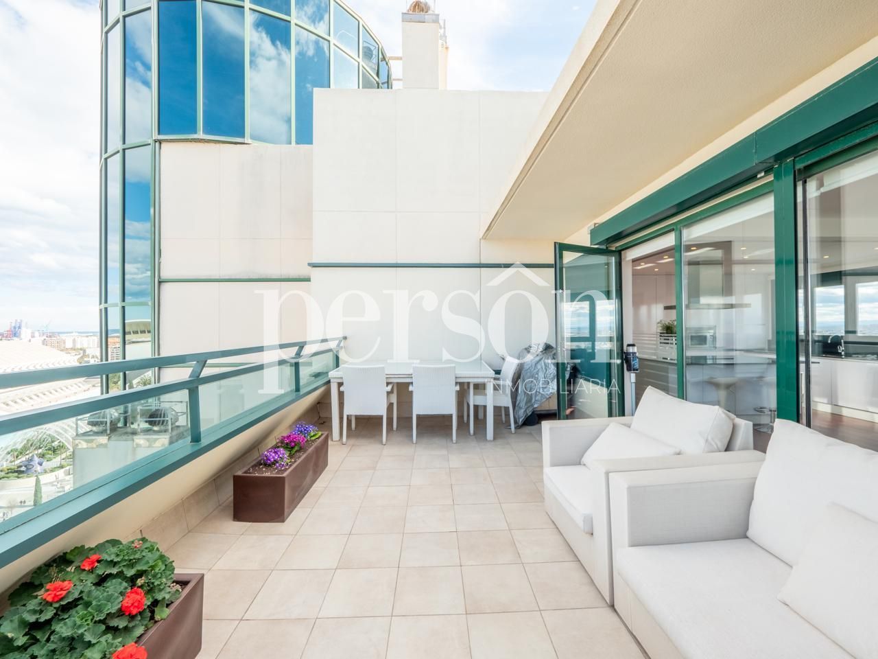 Terrace of Attic for sale in  Valencia Capital  with Air Conditioner, Heating and Parquet flooring