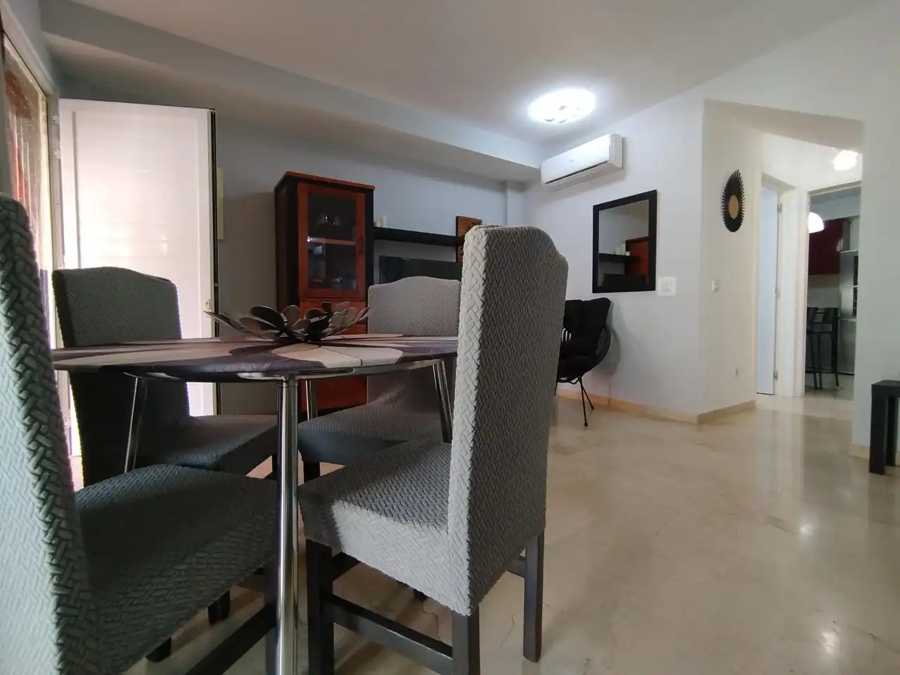 Esszimmer von Maisonette zur Miete in Mogán mit Klimaanlage, Terrasse und Möbliert