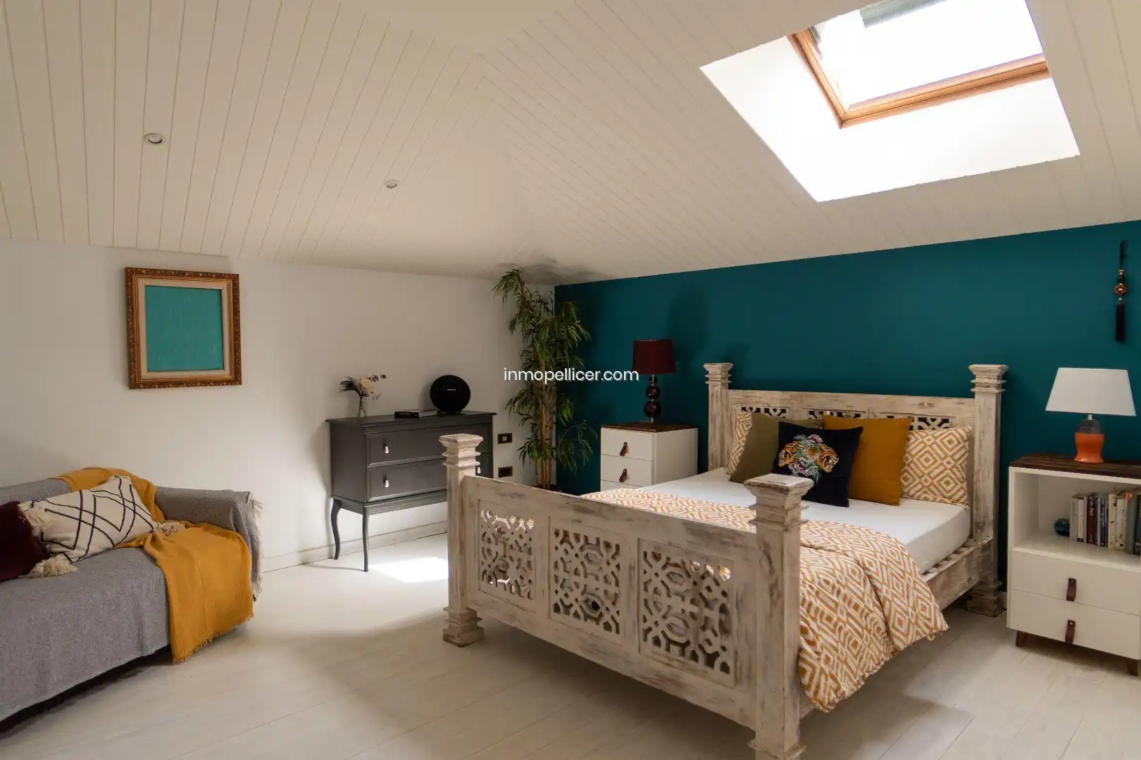 Schlafzimmer von Haus oder Chalet zum Verkauf in L'Alfàs del Pi mit Klimaanlage, Heizung und Privatgarten