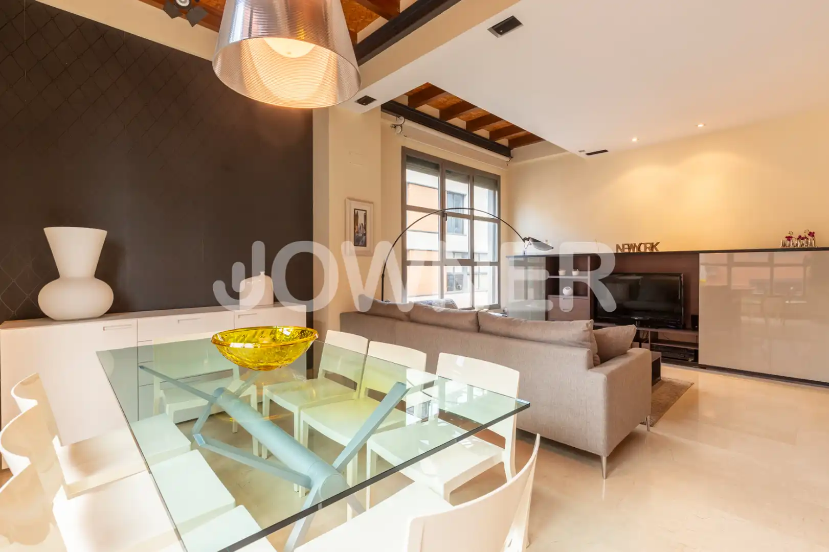 Living room of Attic for rent in Madrid  with Air Conditioner, Heating and Terrace