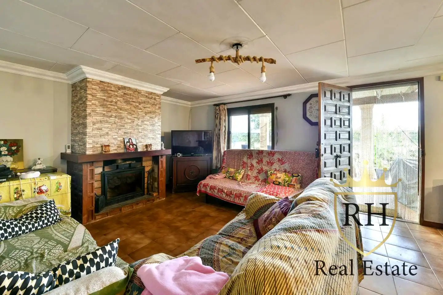 Sala de estar de Casa o chalet en venta en Algaida con Jardín privado, Terraza y Trastero