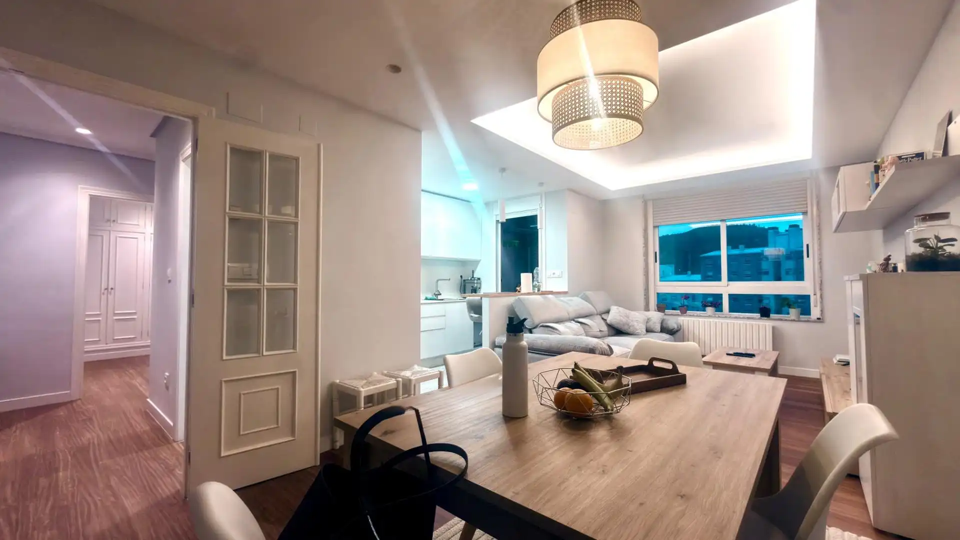 Living room of Flat for sale in Ourense Capital   with Heating, Parquet flooring and Furnished