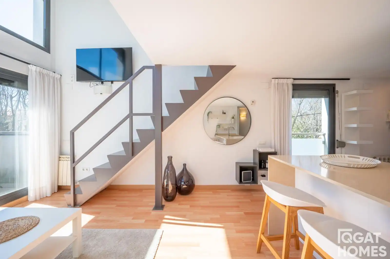 Sala de estar de Piso en venta en Sant Cugat del Vallès con Aire acondicionado, Calefacción y Terraza