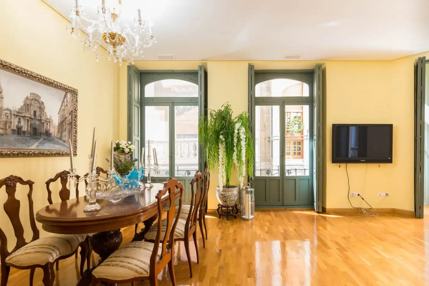 Comedor de Piso en venta en Murcia con Parquet, Trastero y Balcón