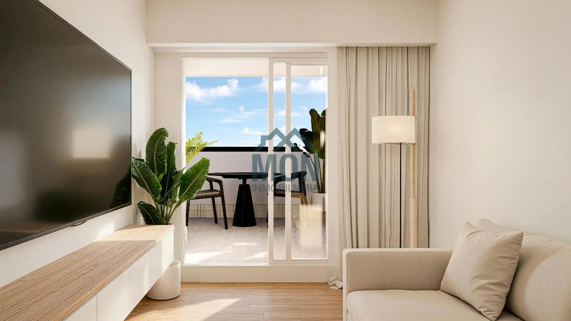 Living room of Flat for sale in Benetússer  with Terrace, Oven and Balcony