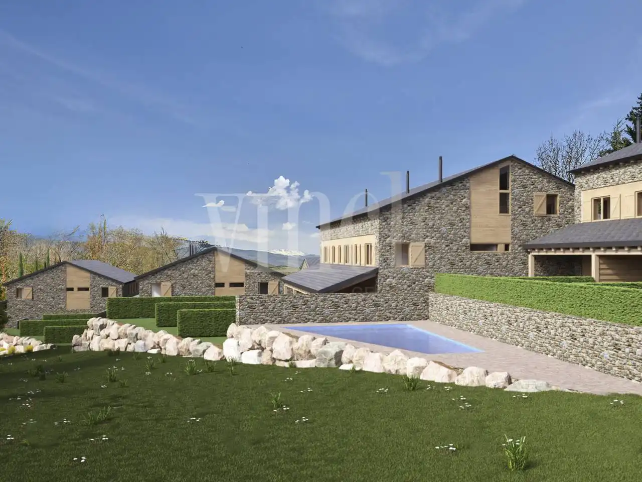 Vista exterior de Casa adosada en venda en Bellver de Cerdanya amb Calefacció, Jardí privat i Parquet