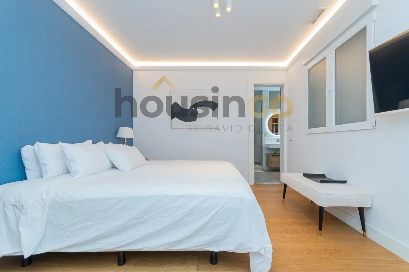 Schlafzimmer von Wohnung zur Miete in Madrid mit Klimaanlage, Heizung und Abstellraum