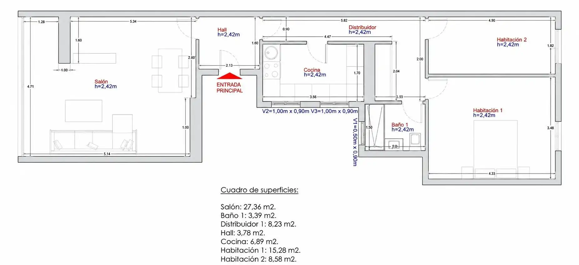 Flat for rent in Madrid  with Air Conditioner, Heating and Parquet flooring