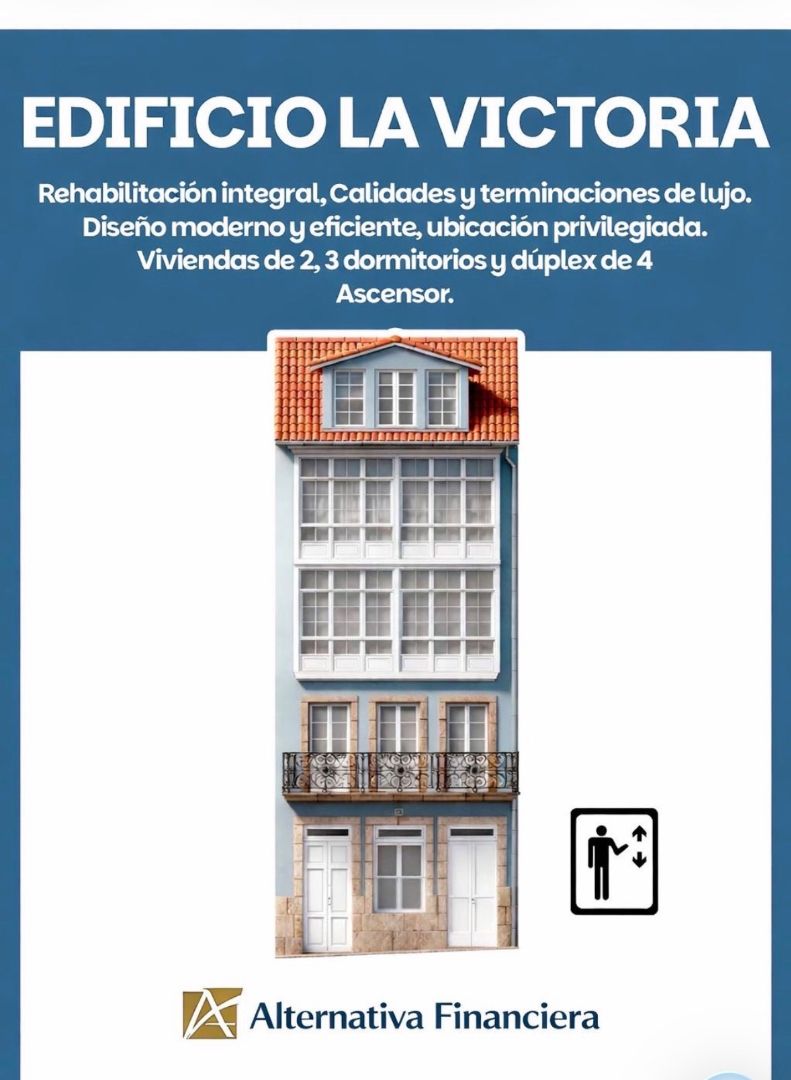 Exterior view of Flat for sale in Ferrol  with Heating, Parquet flooring and Oven